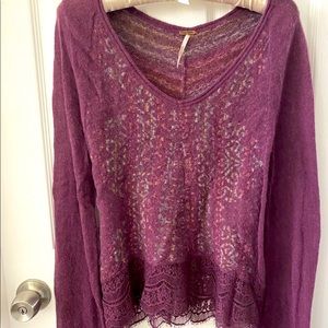 Free People purple sweater, size M